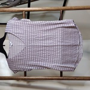Express Size XS Stripe Short Sleeve Top